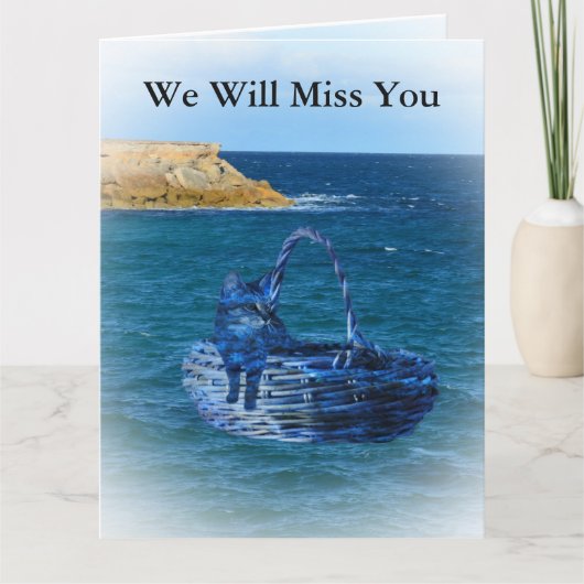 Wir werden Ihre Cat Sea Adventure Bon Voyage Card Karte (Vorderseite)