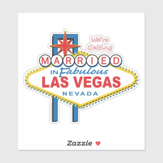 Wir werden in Fabulous Las Vegas Nevada heiraten Aufkleber (Blatt)