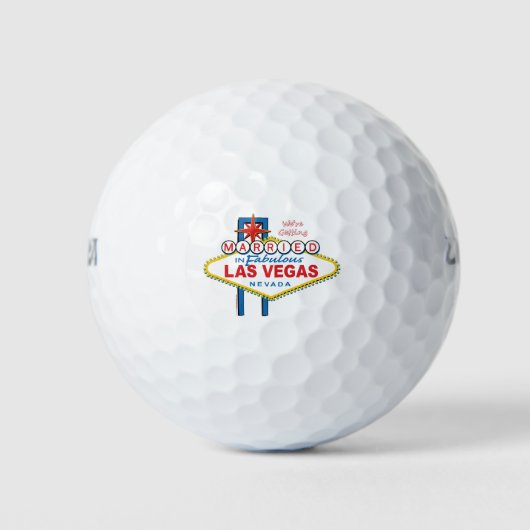 Wir werden in Las Vegas heiraten Golfball (Vorderseite)