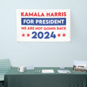 Wir werden Kamala Harris nicht für den Präsidenten Banner (Messeveranstaltung)