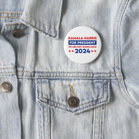 Wir werden Kamala Harris nicht für den Präsidenten Button (Beispiel)