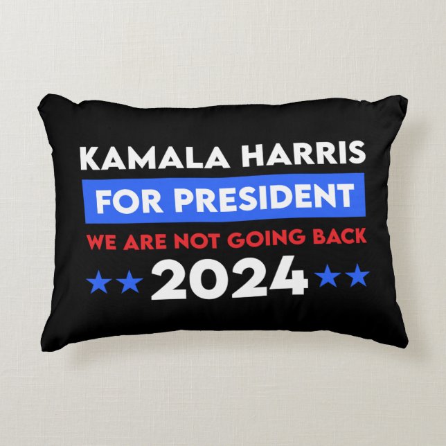 Wir werden Kamala Harris nicht für den Präsidenten Dekokissen (Vorderseite)