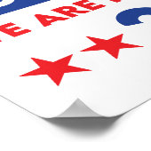 Wir werden Kamala Harris nicht für den Präsidenten Poster (Ecke)