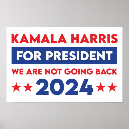 Wir werden Kamala Harris nicht für den Präsidenten Poster (Vorne)