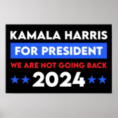 Wir werden Kamala Harris nicht für den Präsidenten Poster (Vorne)