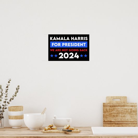 Wir werden Kamala Harris nicht für den Präsidenten Poster (Küche)