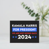 Wir werden Kamala Harris nicht für den Präsidenten Postkarte (Stehend Vorderseite)