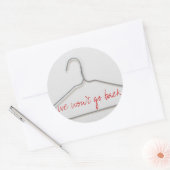 Wir werden nicht zurückgehen runder aufkleber (Umschlag)