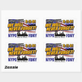 WIR WERDEN NIE VERGESSEN 1911 RECHTECKIGER AUFKLEBER (Blatt)