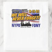 WIR WERDEN NIE VERGESSEN 1911 RECHTECKIGER AUFKLEBER (Tasche)