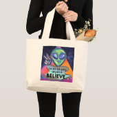 Wir werden nirgendwo glauben jumbo stoffbeutel (Vorderseite (Produkt))
