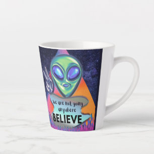 Wir werden nirgendwo glauben milchtasse
