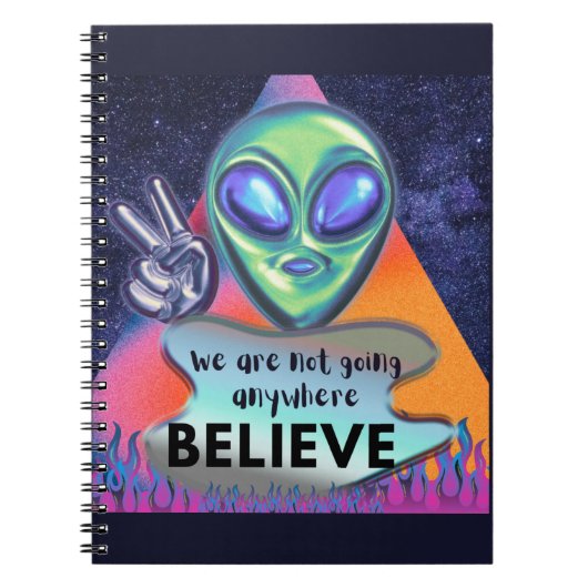 Wir werden nirgendwo glauben notizblock (Vorderseite)