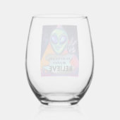 Wir werden nirgendwo glauben weinglas ohne stiel (Vorderseite)