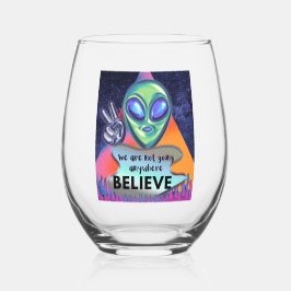 Wir werden nirgendwo glauben weinglas ohne stiel