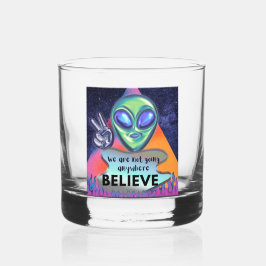 Wir werden nirgendwo glauben whiskyglas