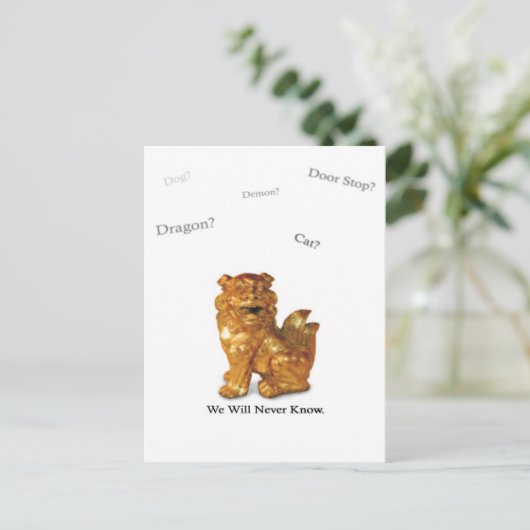 Wir werden Postkarten nie kennen (Stehend Vorderseite)