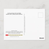 Wir werden Postkarten nie kennen (Rückseite)