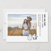 Wir werden sagen, ich Moo Country Kuh angesehen Save The Date (Vorderseite)