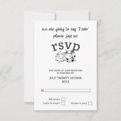 Wir werden sagen, ich Moo UAWG Wedding RSVP Karte (Vorderseite)