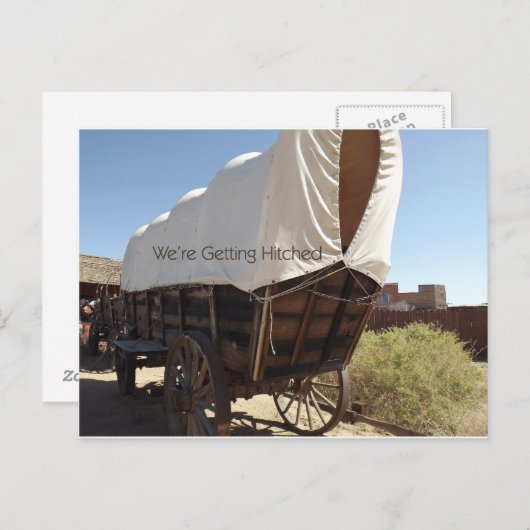 Wir werden Save the Date auf Postkarte zugespitzt (Vorne/Hinten)