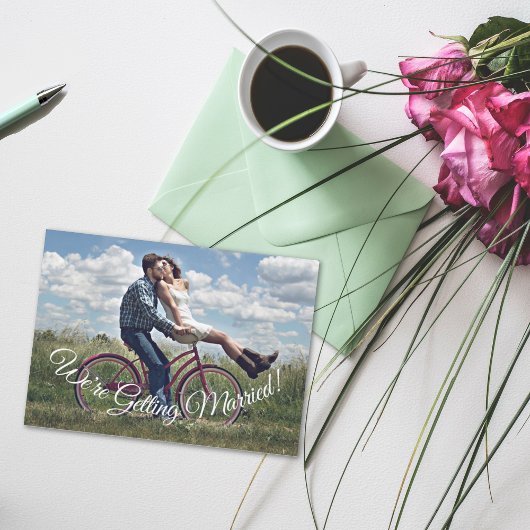 Wir werden Save the Date Foto verheiratet Einladung