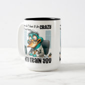 Wir werden Sie ausbilden Zweifarbige Tasse (Vorderseite Links)