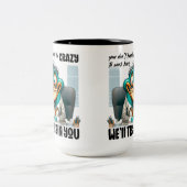 Wir werden Sie ausbilden Zweifarbige Tasse (Mittel)