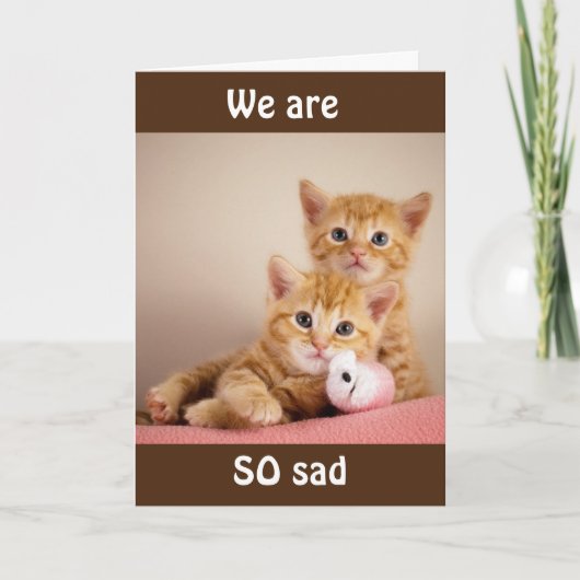 WIR WERDEN SIE SO SEHR VERMISST! KARTE (Vorderseite)