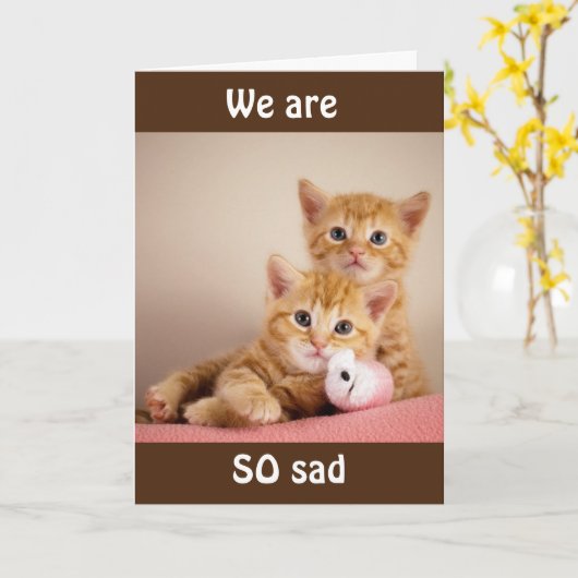 WIR WERDEN SIE SO SEHR VERMISST! KARTE (Gelbe Blume)