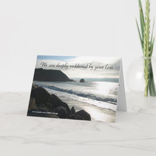 Wir werden tief, Beileid-Karte betrübt Karte (Vorderseite)