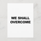 WIR WERDEN ÜBERWINDEN POSTKARTE (Vorderseite)