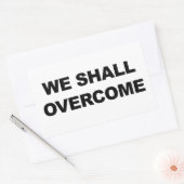 WIR WERDEN ÜBERWINDEN RECHTECKIGER AUFKLEBER (Umschlag)