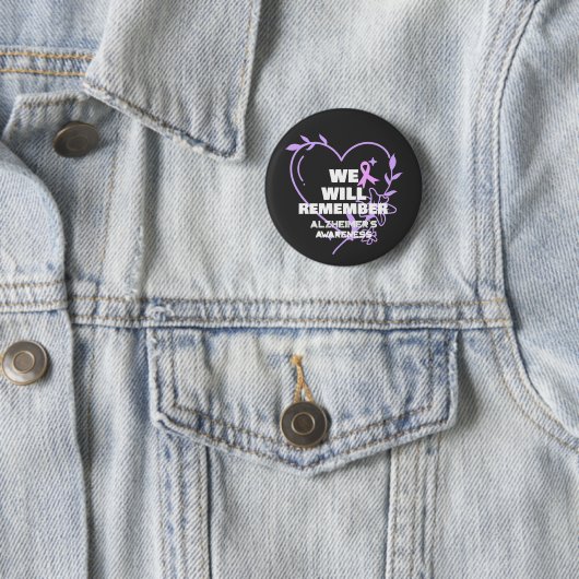 Wir werden uns daran erinnern - Alzheimer-Bewussts Button (Beispiel)