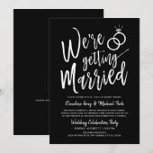 Wir werden verheiratet | Hochzeit nach dem Party S Einladung (Vorne/Hinten)