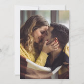 Wir werden Virtual Burgund & Gold Wedding Foto Einladung (Rückseite)