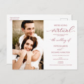 Wir werden Virtual Wedding Foto einladen Postkarte (Vorne/Hinten)