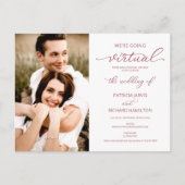 Wir werden Virtual Wedding Foto einladen Postkarte (Vorderseite)