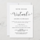 Wir werden virtuelles HochzeitsstichtenFoto Einladung (Vorderseite)