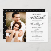 Wir werden virtuelles Social Wedding Foto einladen Einladung (Vorne/Hinten)