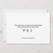 Wir werden Zuhause für Weihnachten einfache Schrei (Rückseite)