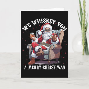 Wir Whiskey wünschen Ihnen ein frohes Weihnachten Karte