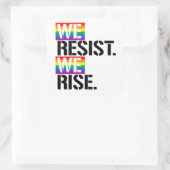 Wir widersetzen uns dem Aufstieg Quadratischer Aufkleber (Tasche)