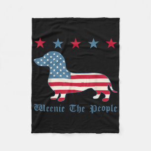 Wir Wiener Das Volk Patriotischer Dachshund 4. Jul Fleecedecke