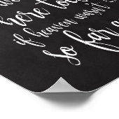 Wir wissen, dass du heute hier sein würdest 8x10 M Poster (Ecke)