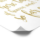 Wir wissen, dass du heute hier sein würdest 8x10 W Poster (Ecke)