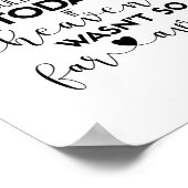 Wir wissen, dass du heute hier sein würdest poster (Ecke)