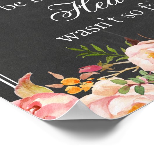 Wir wissen, dass du hier sein würdest | Hochzeitsp Poster (Ecke)