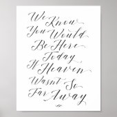 Wir wissen, dass Sie hier sein Script Memorial unt Poster (Vorne)