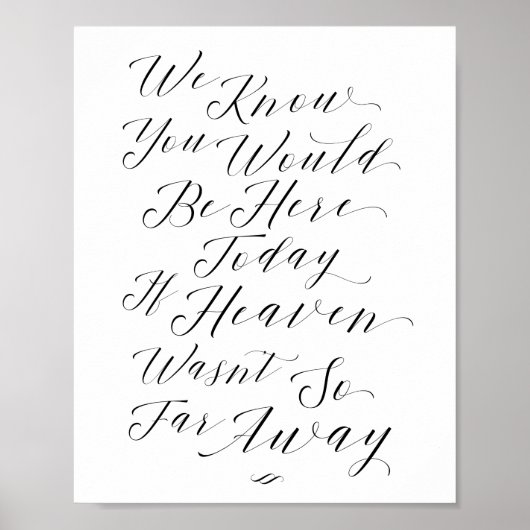 Wir wissen, dass Sie hier sein Script Memorial unt Poster (Vorne)